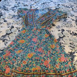 NWT Floral V-Neck Wrap Dress - Sz L